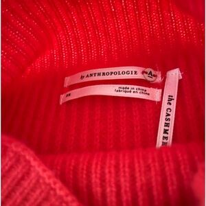 Poppy Colored Anthropologie ribbed cashmere vest